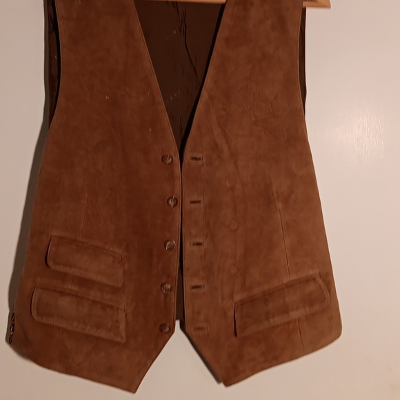 Vintage GUCCI Brown Suede Vest size 52 - Picture 6 of 11